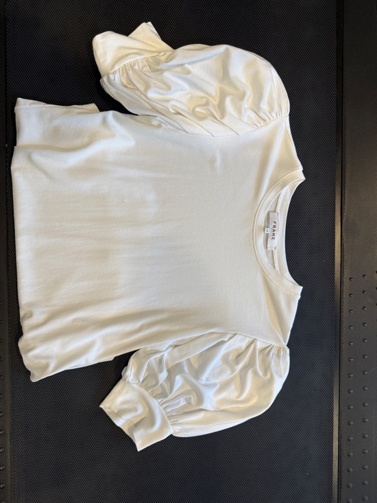 Frame Denim Tops - Frame Denim Kids White Puff-Sleeve Tee